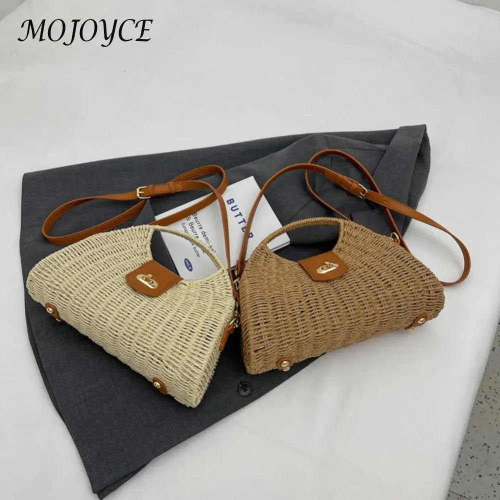 Stylish Handmade Women Shell Tote Bag for Summer Casual Use in Khaki and Beige Perfect for Holidays R250311