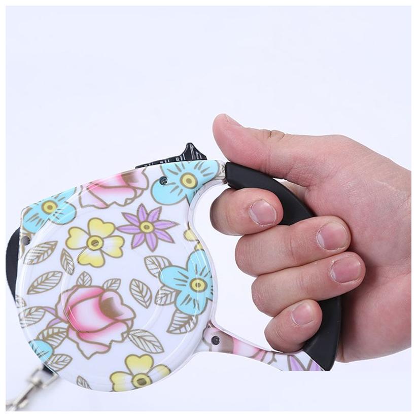 Dog Collars 5M Leashes Lead Pets Cats Puppy Leash Automatic Retractable Walking For Small And Medium Pet Portable Chest Harness Supp Otouv