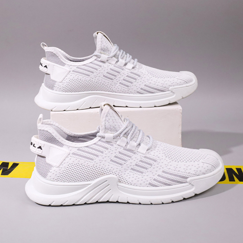 2025 Internet Celebrity Men's Sneakers Real Flying Woven Mesh Casual Shoes Ultra Light Breathable Running Shoes Outdoor Trend Versatile