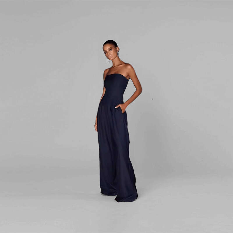2025 Spring New Women's Clothing Style Fashionable Slimming Skincare Wide Leg Pants Long Jumpsuit For Women KLMY