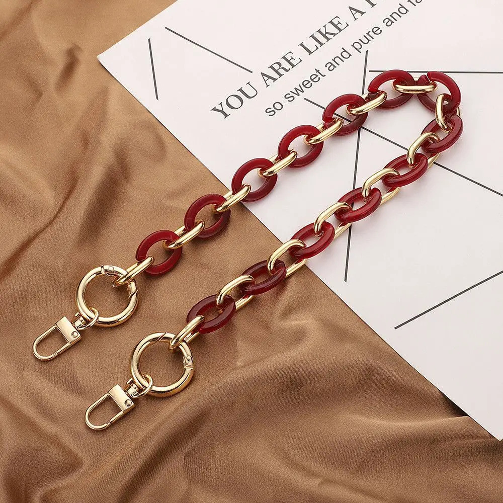 Acrylic Replaceable Detachable Bag Chain Strap Purse Handbag Straps Resin Crossbody Shoulder Diy Accessories 250311