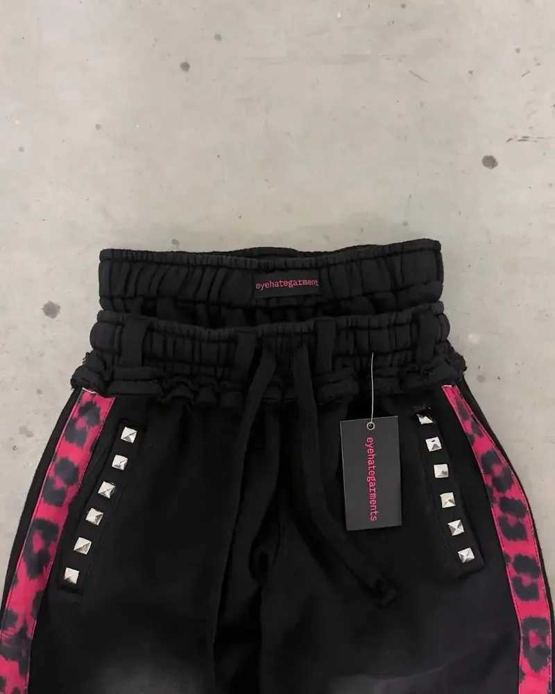 Eyehategarment Men Pants Fashion Harajuku Hip Hop New Stripe Jogger Drawstring Sweatpants Double Waist Cargo Trousers StreetwearT250311