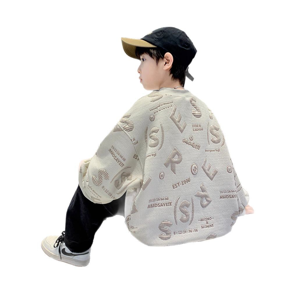 Ddmyshoesvip Autumn Hoodie New Style Handsome Top Middle And Large Children S Boys Spring Bottom Shirt Trendy