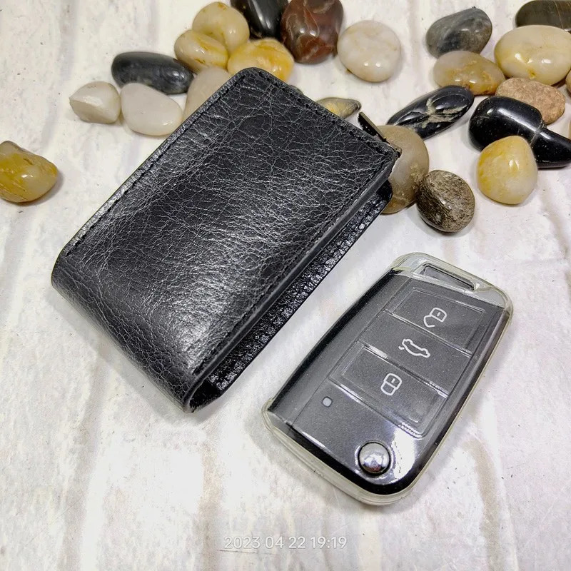 Zippered Car Key Case Belt Pouch Genuine Leather Keys Waist Bag Fanny Pack Wallet Organizer Holder Men L02DTY 250311