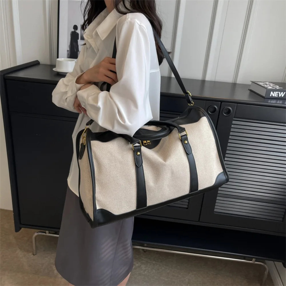 Fashion Casual Single Shoulder Crossbody Bag Women Travel Storage Tote Handbags Large Capacity Portable Canvas 250311
