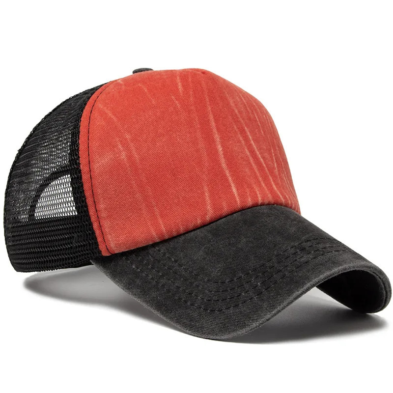 1 baseball cap mens summer breathable mesh sun hat unisex cotton buckle truck liner 250311