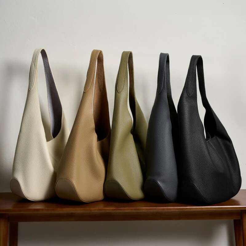 Toptrends Real 100% Genuine Leather Underarm Shoulder Bags For Women New 2024 Trend Designer Large Capacity Tote Ladies Handbags
