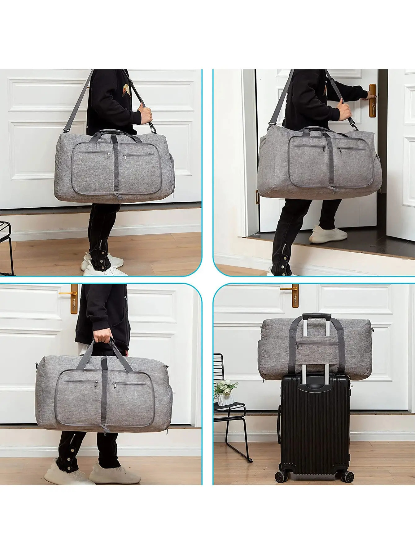 Travel Bag Handbags Large Capacity Carry On Luggage Bags Men Women Shoulder Outdoor Tote Weekend Waterproof 250311