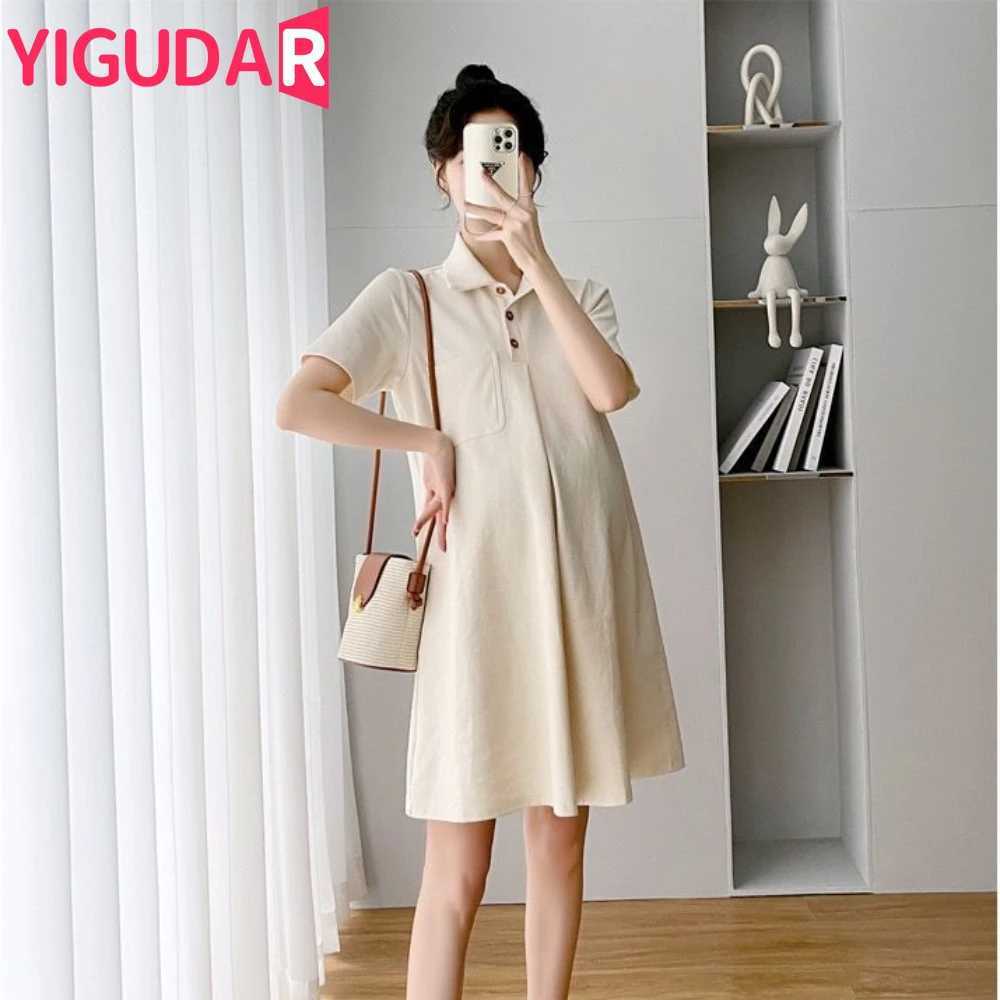 Maternity Pregnant Clothes Loose and Slimming During Pregnancy Oversized A-line Dress and Age Reducing Pregnant Womans DressT250311