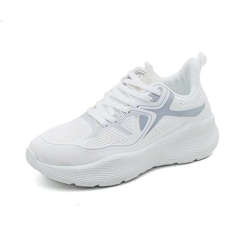2025 New Model 2025 New Model Women Mesh Orange Breathable Sneakers Platform Sole Ladies Thick Bottom Spring Summer Lightweight Sports Shoes