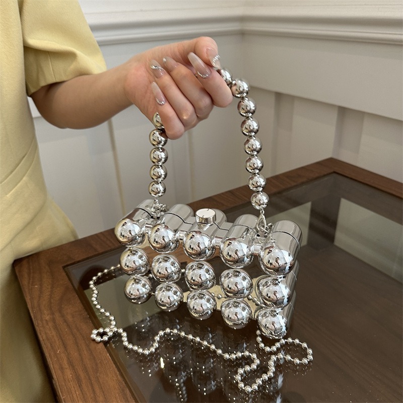 Sleek and Stylish Eggshell Color Acrylic Tote for Special Occasions Trendy Summer Carryall