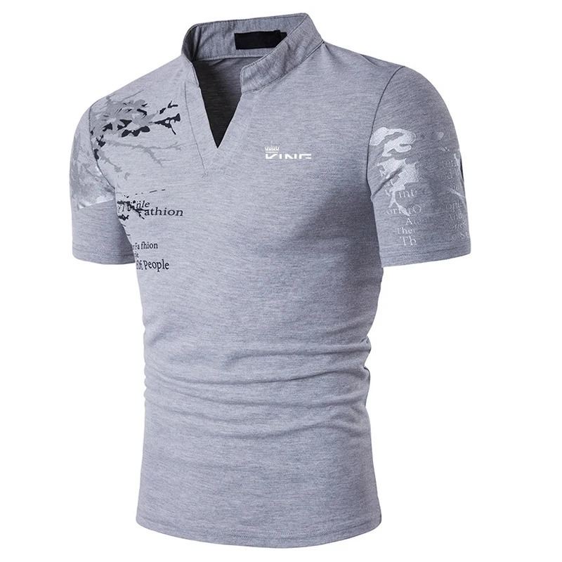 Mens Polo Shirt Golf Graphic Prints V Neck Outdoor Street Short Sleeves Print Clothing Sports Fashion Streetwear ner 250311