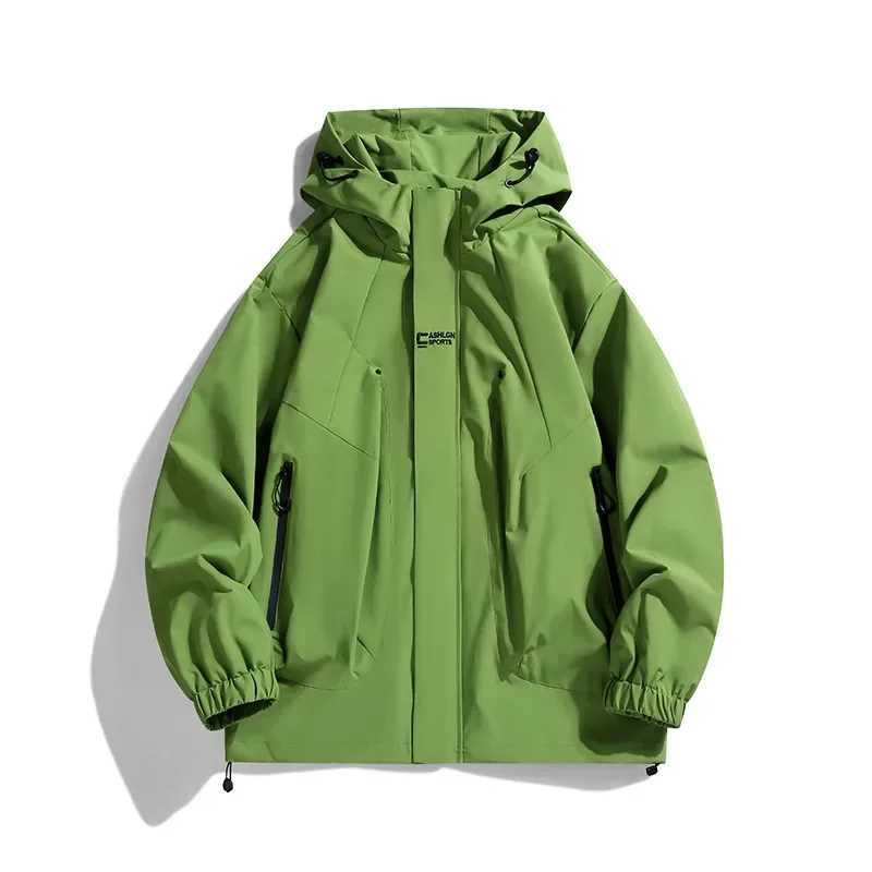 Spring Outdoor Men Jacket Hooded Windbreaker Trench Coats 2025 Mens Women Waterproof Bomber Camping Loose Thin Softshell JacketsT250311