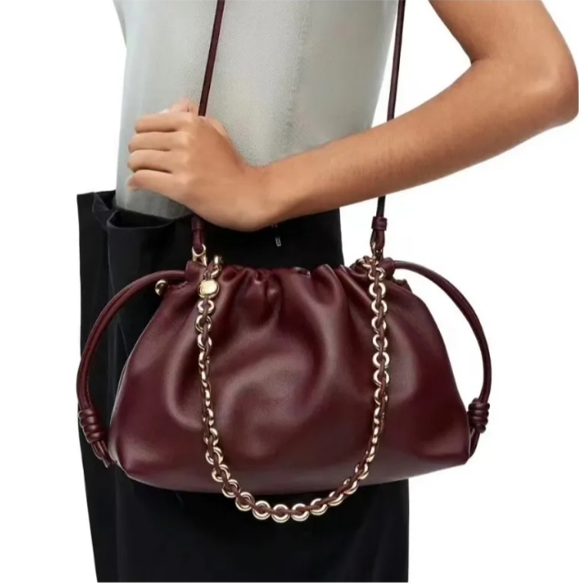 High Quality Designer Flamenco Handbag Luxury Chain Crossbody Bag Fashion Large Capacity Tote Bag Nappa Sheepskin Genuine Leather Women Shoulder Bag High Quality
