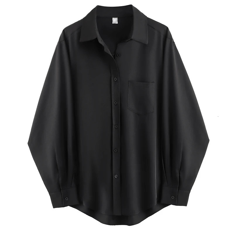 Zadily Spring Minimalist Fashion Super Large Womens White Basic Shirt Long Sleeve Button Loose Seasoning 250311