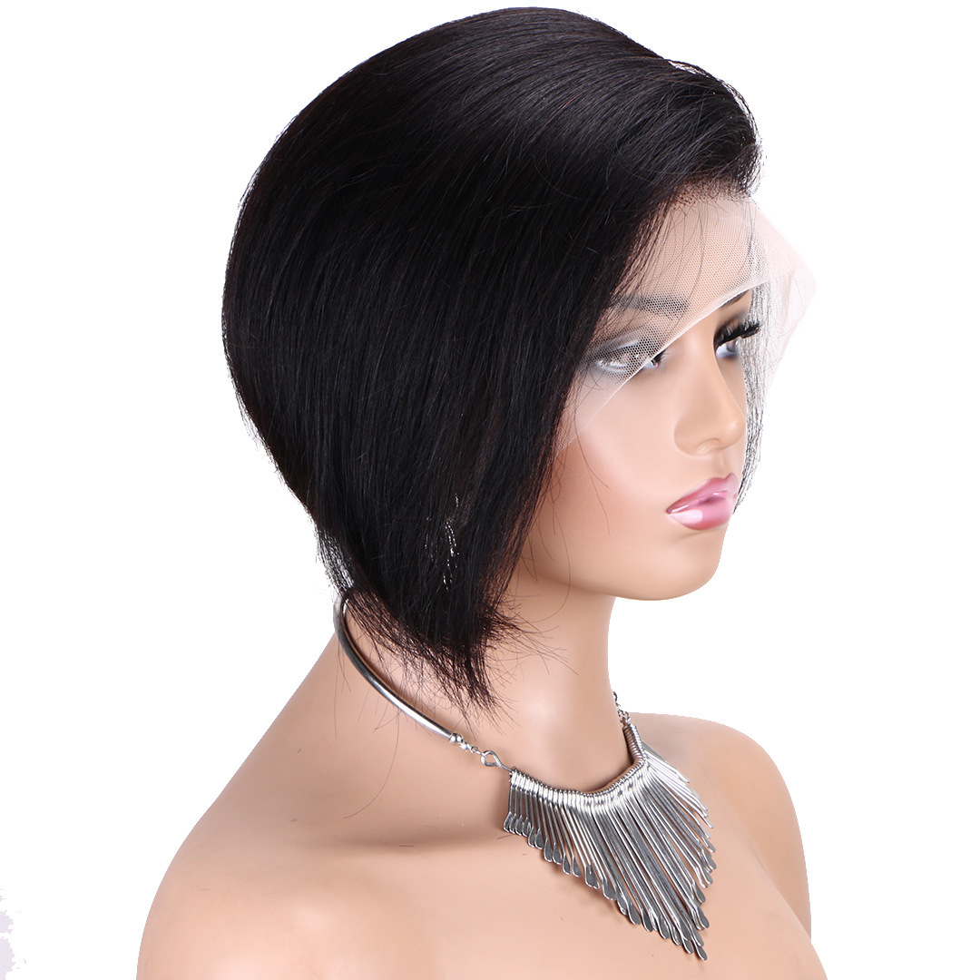 8 Inch 13x4 Lace Front Wig Real Human Hair Side Part Pixie Cut Export Quality Lightweight and Glueless Fit Perfect for a Natural Stylish and Everyday 