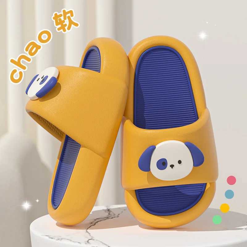 Lovely Summer Childrens Slippers Kids Sandals Soft Anti-Skid Cartoon Indoor Boy Girls Beach Shoes Bath Flip Flops BathroomT250311