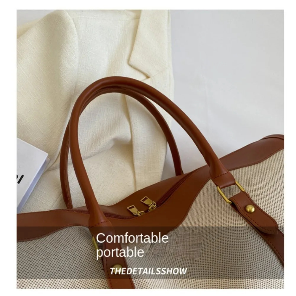 Fashion Casual Single Shoulder Crossbody Bag Women Travel Storage Tote Handbags Large Capacity Portable Canvas 250311