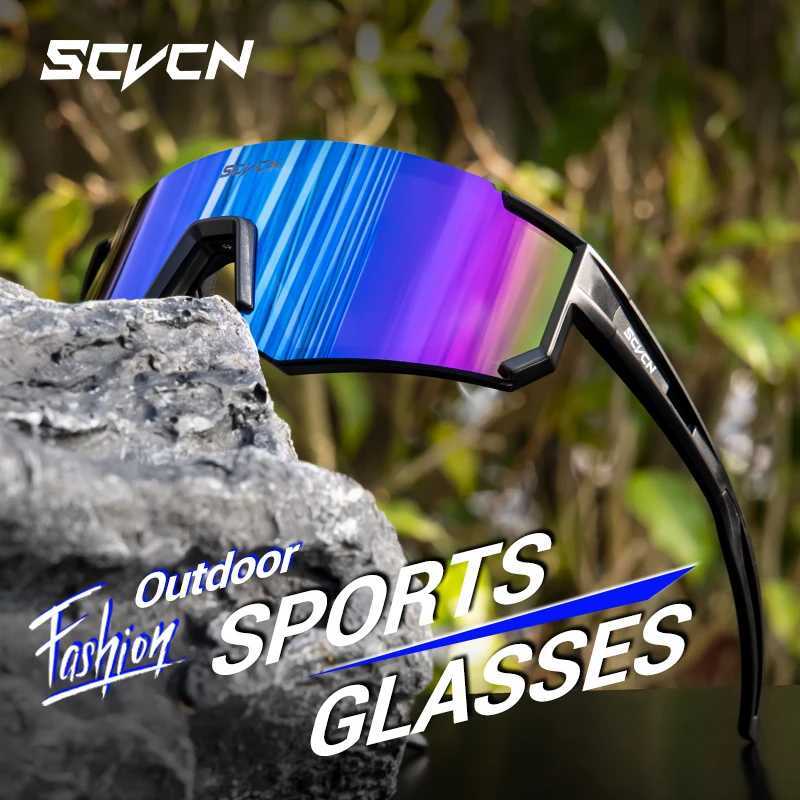 SCVCN Cycling Glasses Outdoor Sports Running Bicycle Sunglasses Men MTB Cycling Glasses UV400 Women Road Bike Glasses X250311