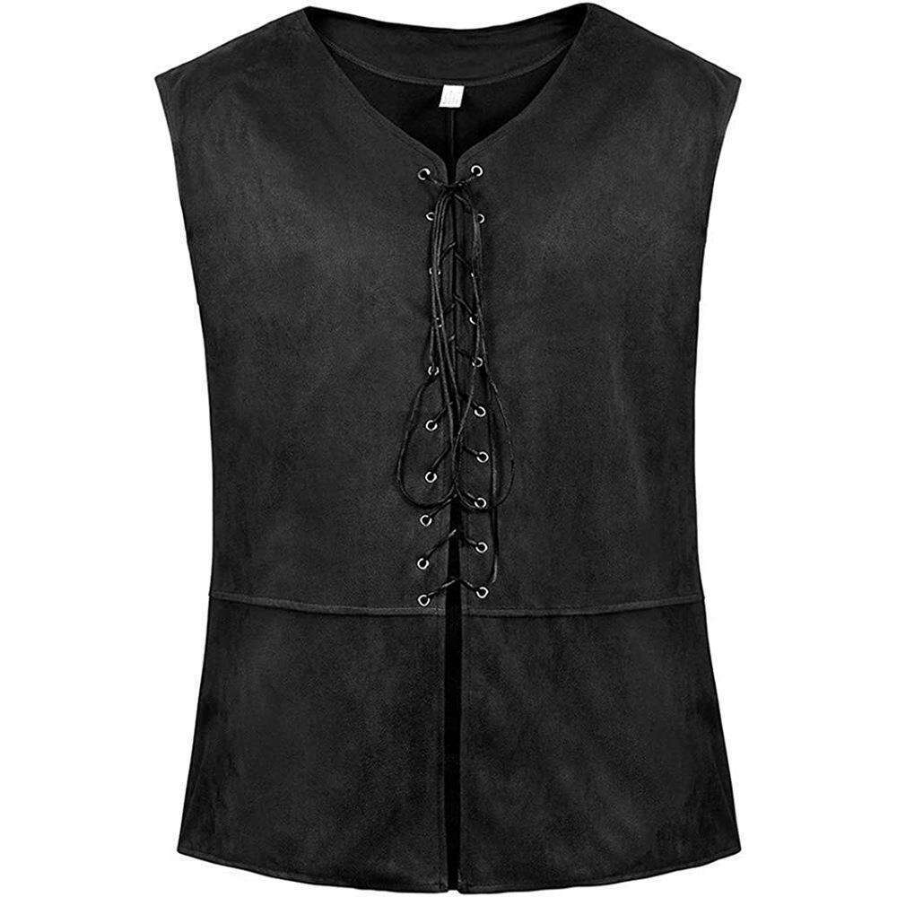Medieval Renaissance Pirate Gothic Steampunk Strap Vest 2025 New Casual Fashion Trendy Clothing