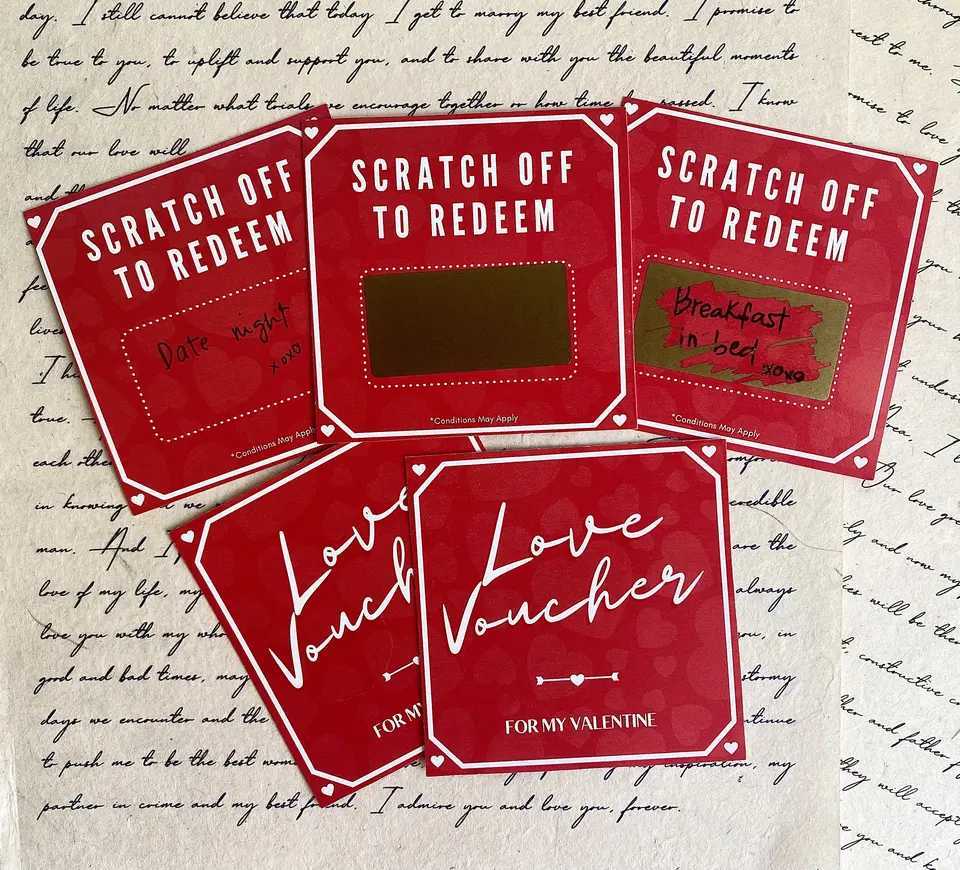 10 Scratch Cards Birthday Gift Coupons Anniversary DIY Gifts Valentines Day Tickets Love Notes Romantic Fun X250311