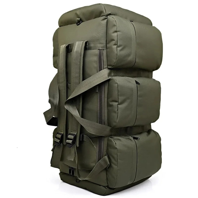 90L Large Capacity Mens Tactics Backpack Multifunction Waterproof Oxford Hike Camp Backpacks Wear-resisting Travel Bag 250305