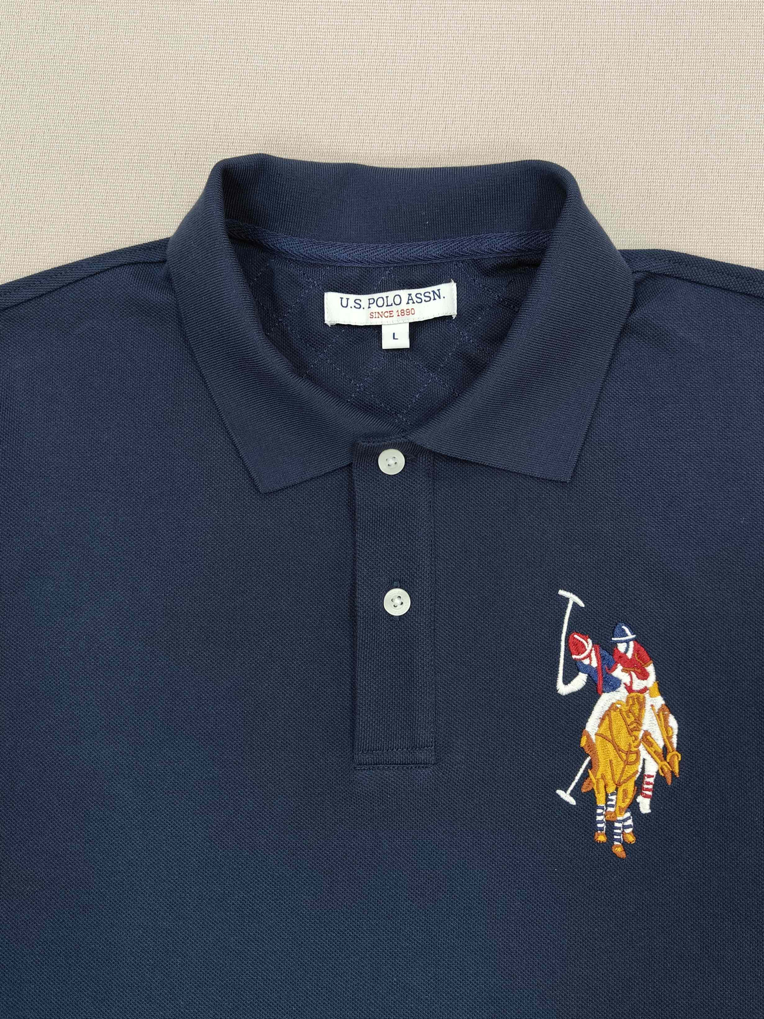 Men's Navy US POLO ASSN Embroidery Polo Shirt Classic Solid Tees Short Sleeves Casual T-shirt Wholesale Loose Tops