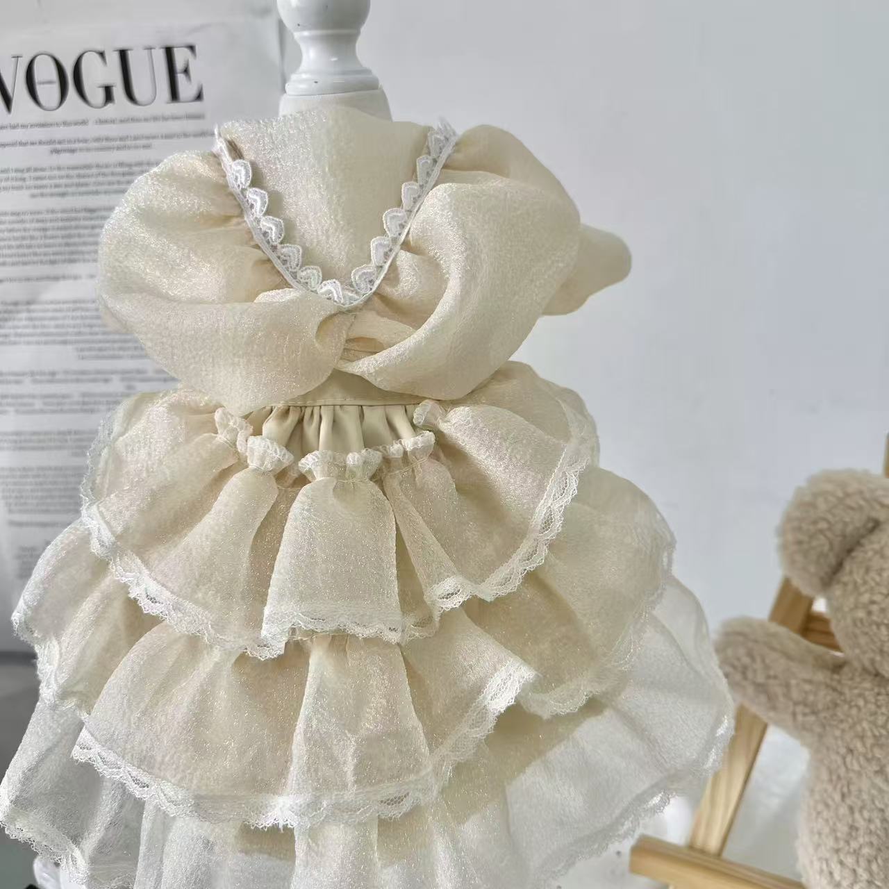 Pet Dog Cat Original Handmade Custom Spring/Summer Design Advanced Minimalist Korean Cake Skirt