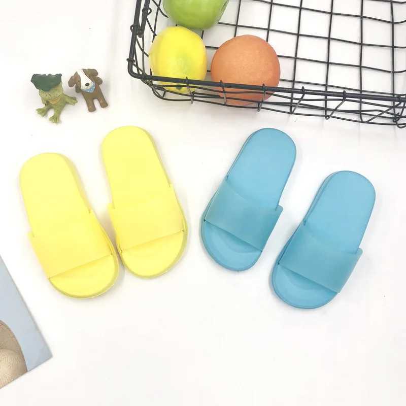 Baby Slippers Boy Girl Summer Kids Solid Shoes Non-slip Beach Sandals Toddler Indoor Bathroom Children SlippersT250311