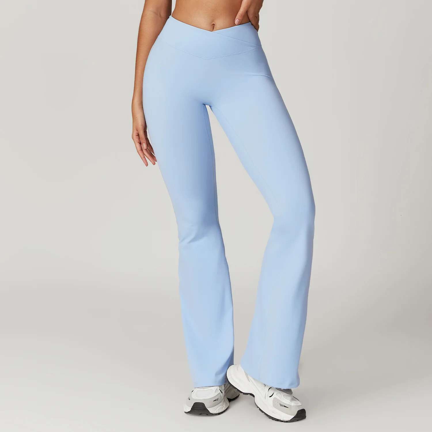 Women High Waist Flared Slim Solid Sexy Pants Elastic Butt Lift Skinny Yoga Gym Workout Runing Push Up Leggings