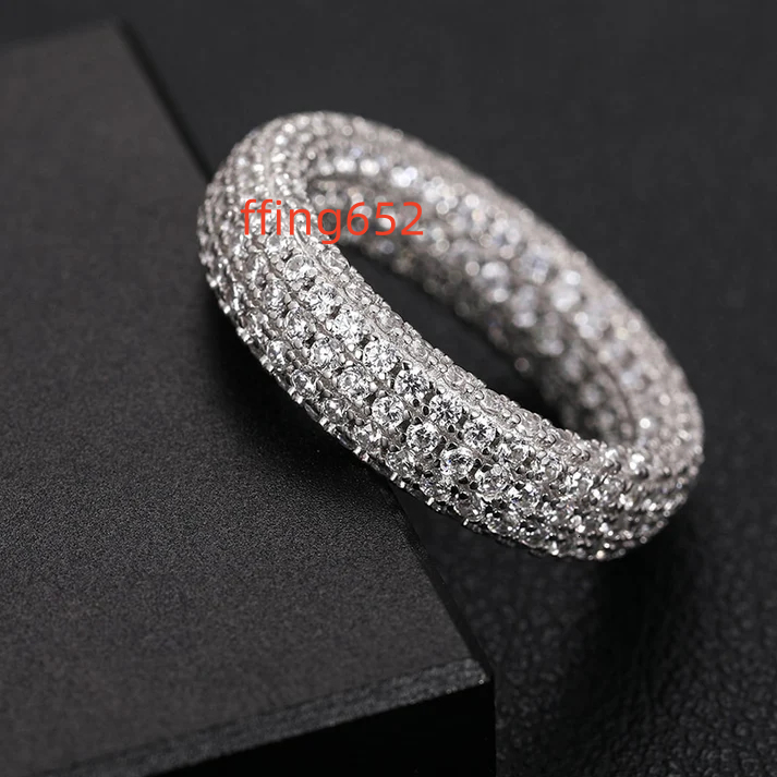 Fashion Premium Jewelry Original Moissanite Diamond Studded Hip Hop 925 Silver Rings for Sale at Best Prices
