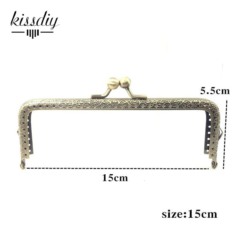 10PCS 65 75 85 105 125 15 18 20CM Square Metal Purse Frame for Bag DIY Handmade Kiss Lock Wedding clutch frame Accessory 250311