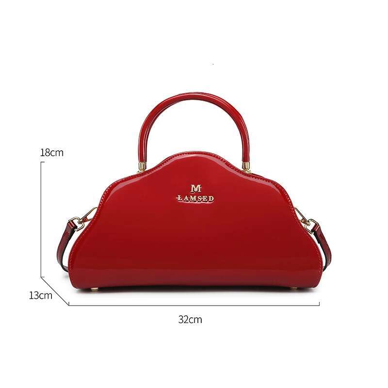 Wine Red Shoulder Vip Handbag Genuine Leather Women's Bag