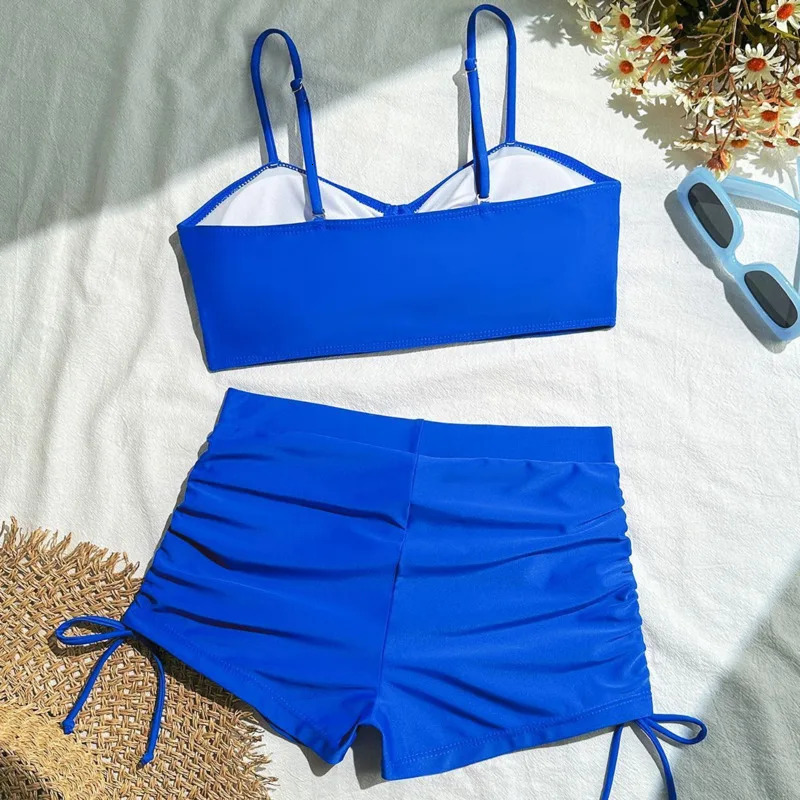 Summer Swimsuits Tankini Sets Female Swimwear Push Up For Beach Wear TwoPiece Bathing Suits Pool Womens Swimming Suit 250310