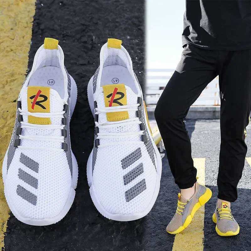2025 New Model 2024 Men's Vulcanize Breathable Air Mesh Sneakers Comfortable Walking Footwear Male Tenis Men Shoes Basket Homme