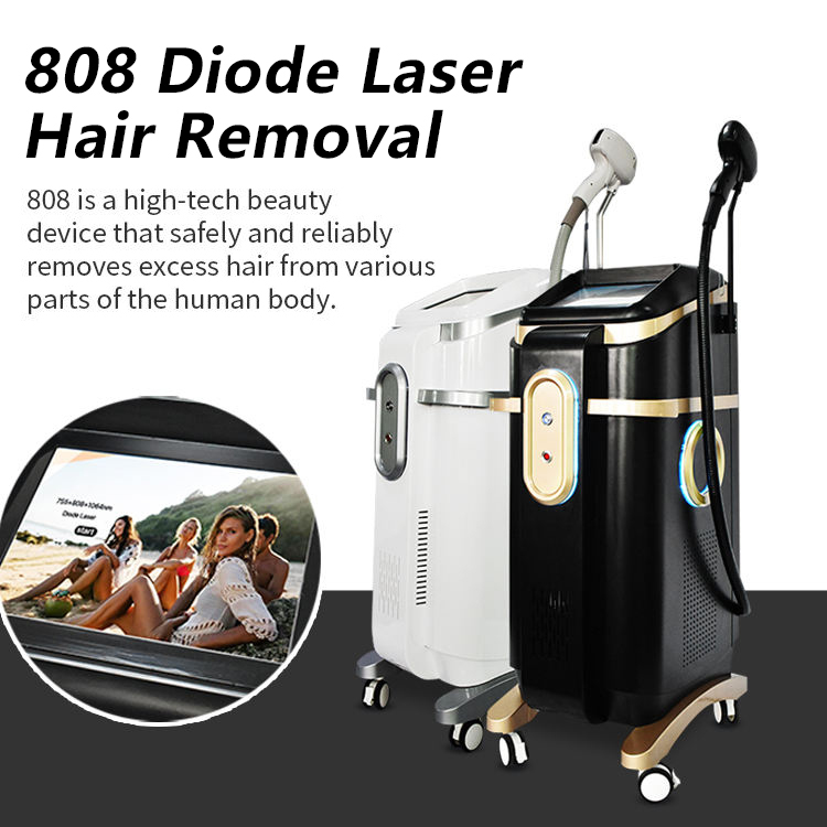 Powerful Laser Hair Removal Diode Laser 755 808 1064 3 Wavelength Ice Point Painless Hair Removal Depilation Laser Machine for Whole Body All Skin Typ