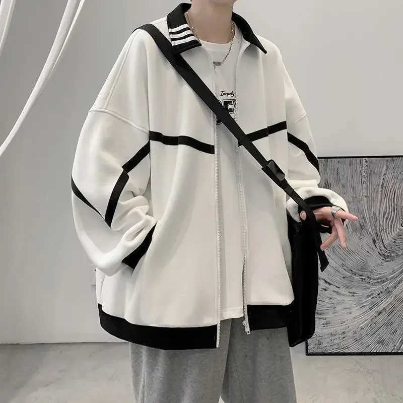 2024 New Korean Style Mens Jacket Casual Loose Fit Versatile Hong Kong Style Baseball Uniform Top For Spring And AutumnT250311
