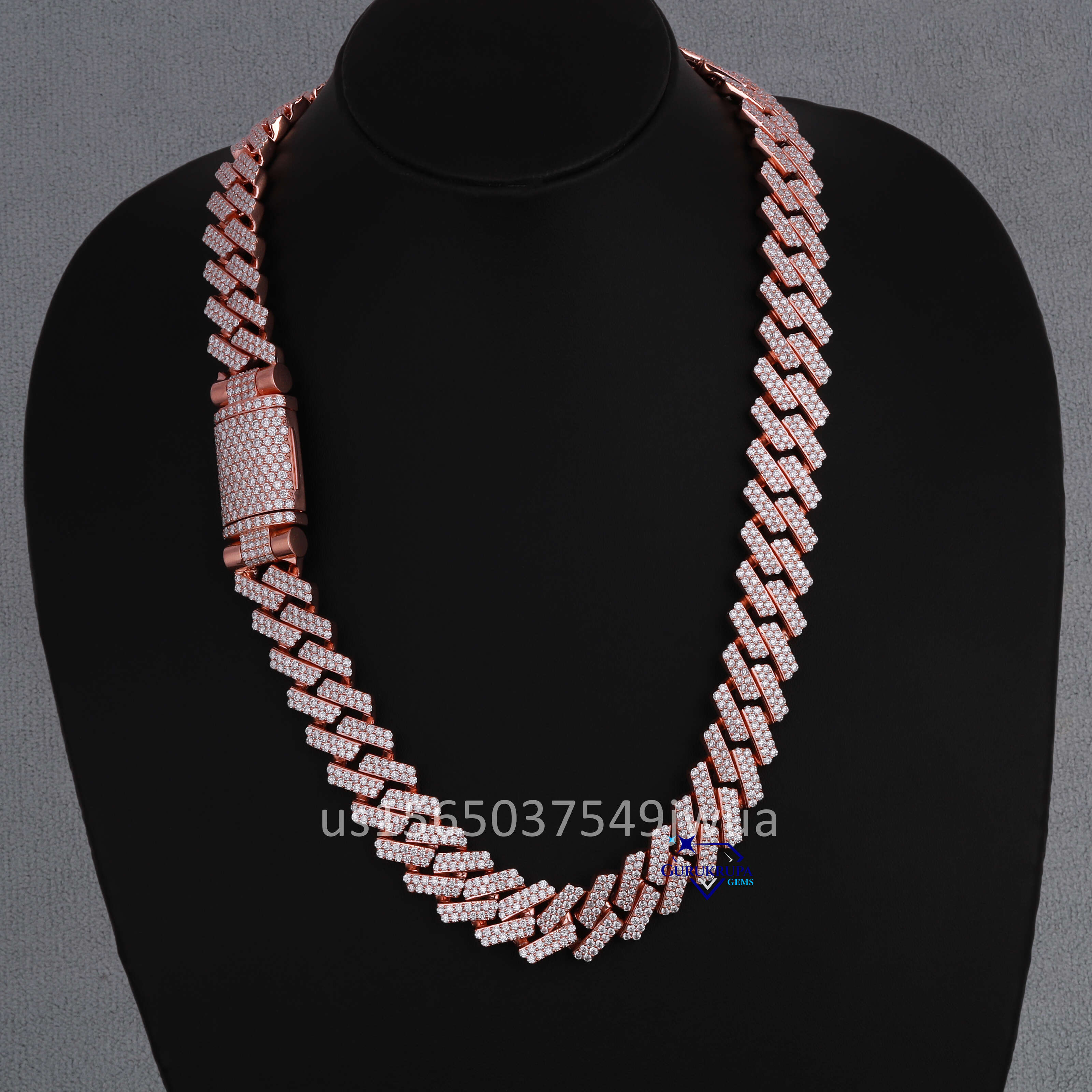 Hot Selg Sterg Sier Chain Necklace Ice Out Through Dia Testing Lab Grown Hip Hop Chunky Cuban Chains