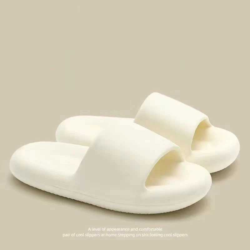 Crestar Summer New Platform Slippers For Women Fashion Soft Cloud Outdoor Beach Sandals Couple Indoor Antiskid EVA Bath SlidesT250311
