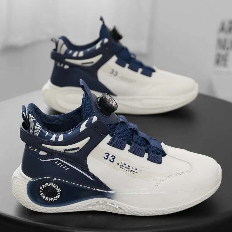 2025 New Model Sneakers With Rotating Buckle Comfy Non Slip Lace Up Durable Shoes For Mens Outdoor Activities