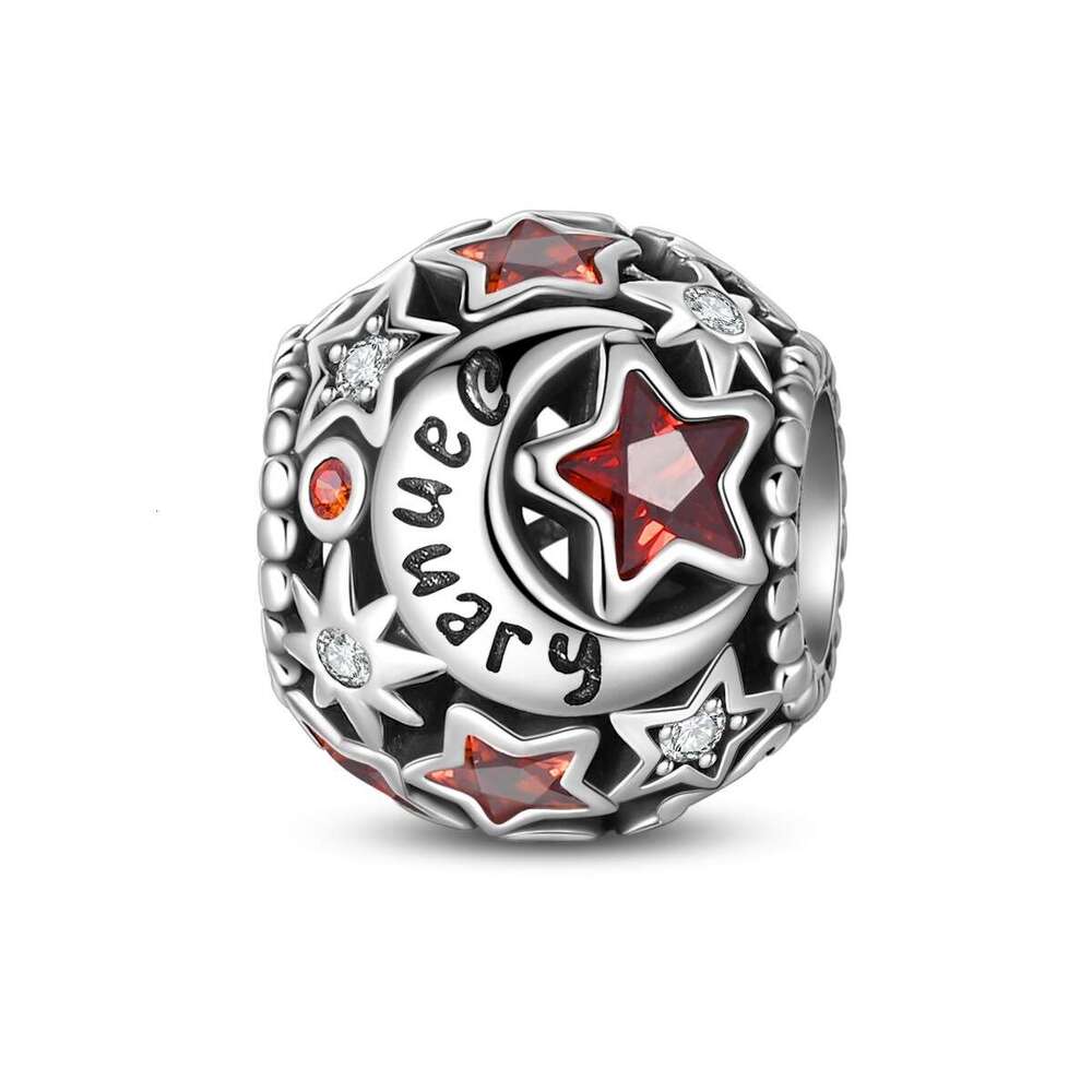 925 Sterling Silver birthstone Charms pendant beads bead Fit DIY jewelry accessories bracelet design new style fashion jewelry gift for women