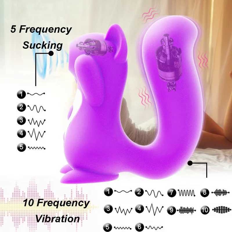 15 Modes Big Squirrel Oral Sucking Women Origin Vacuum Stimulator Sex Toys Goods for AdultsXJ250311