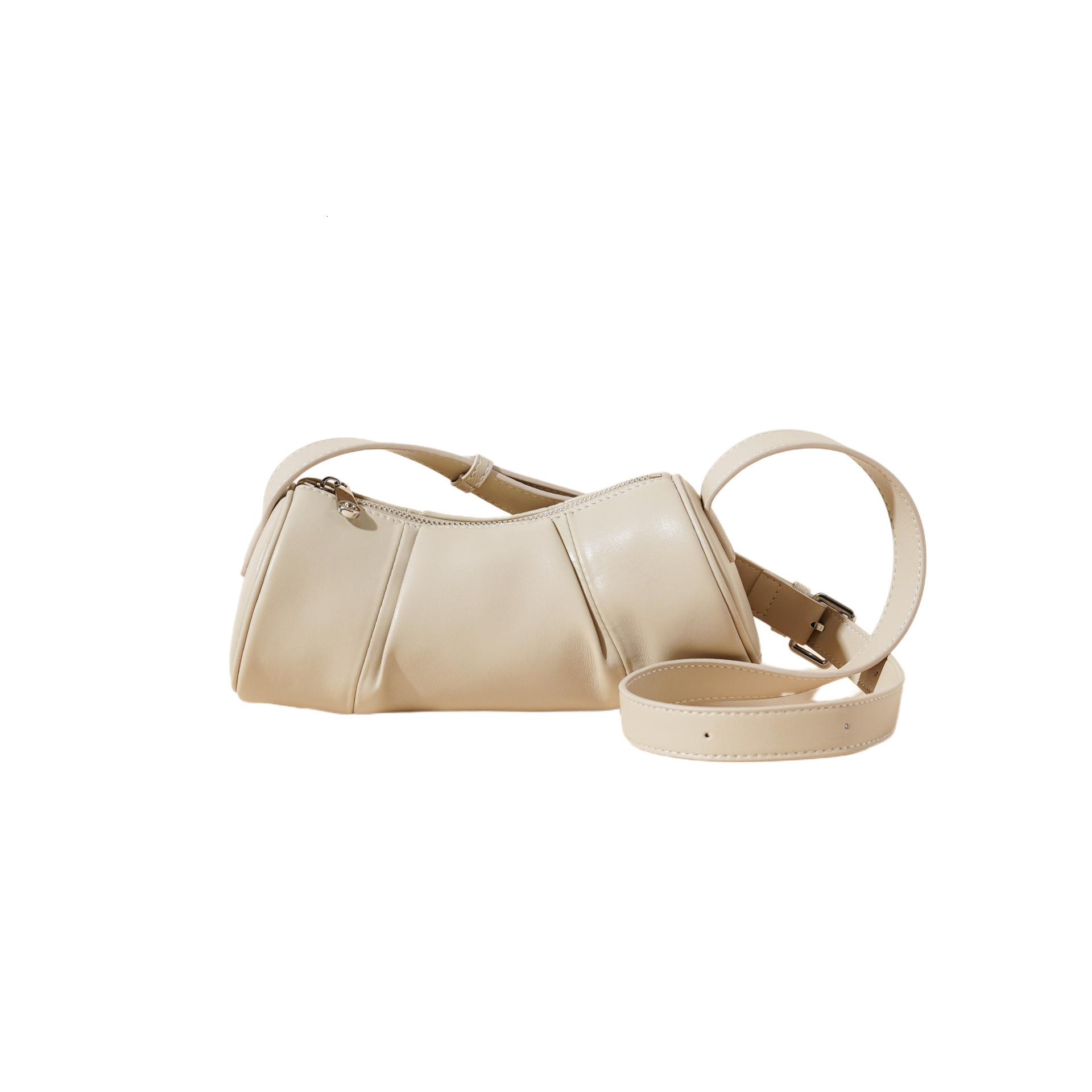 Genuine Leather Bamboo Autumn And Winter New fashion Niche Minimalist Design Cowhide Cylindrical Women's Armpit Crossbody Bag