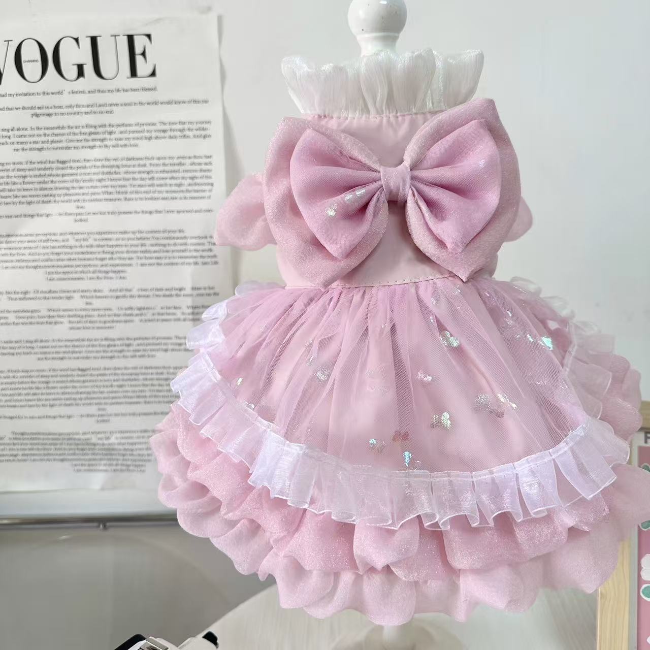 Pet Cat Dog Handmade Original Custom Cute yet Playful Pink Princess Dress