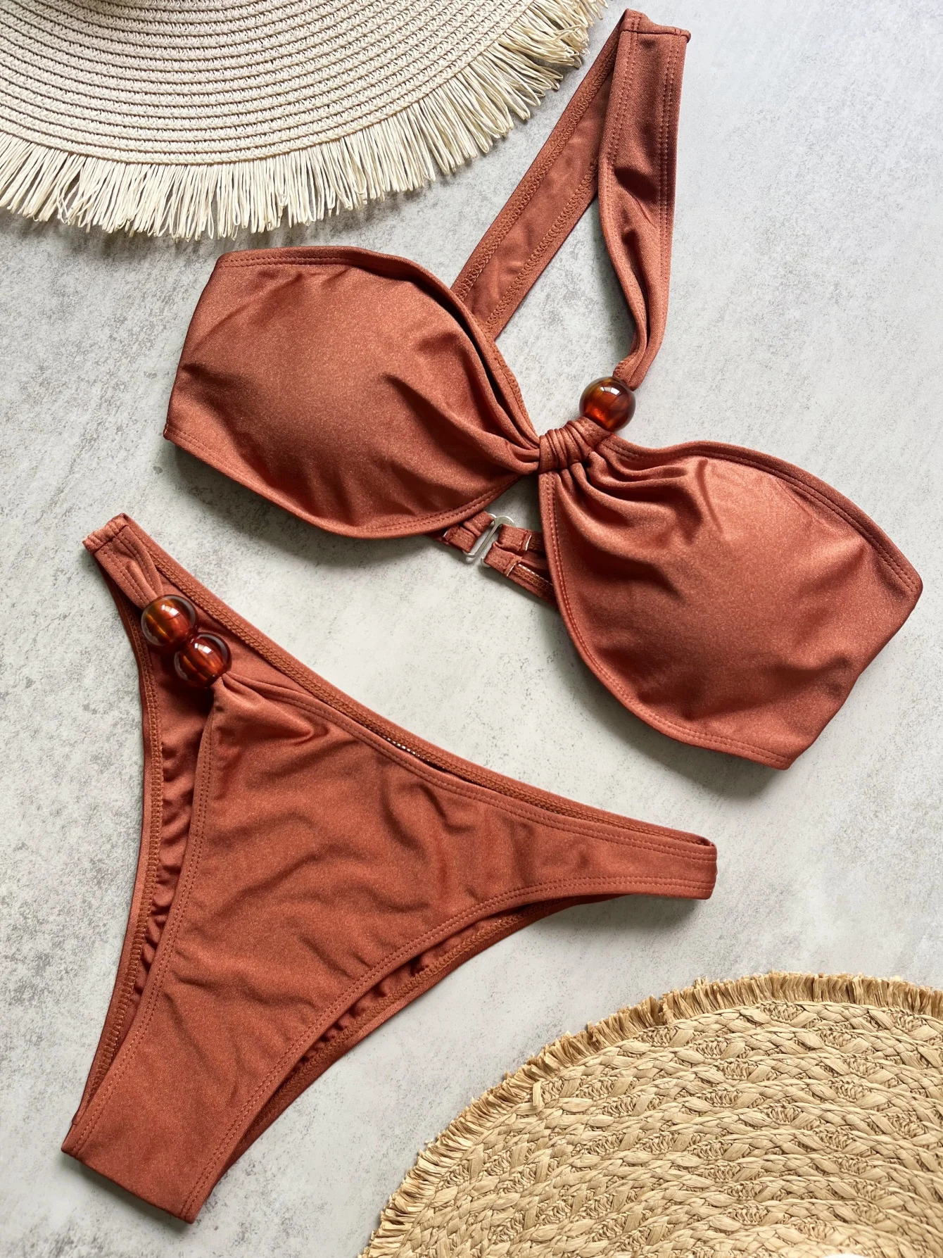 sexy bikini solid swimsuit womens push up beach Brazilian swimming pool 250310