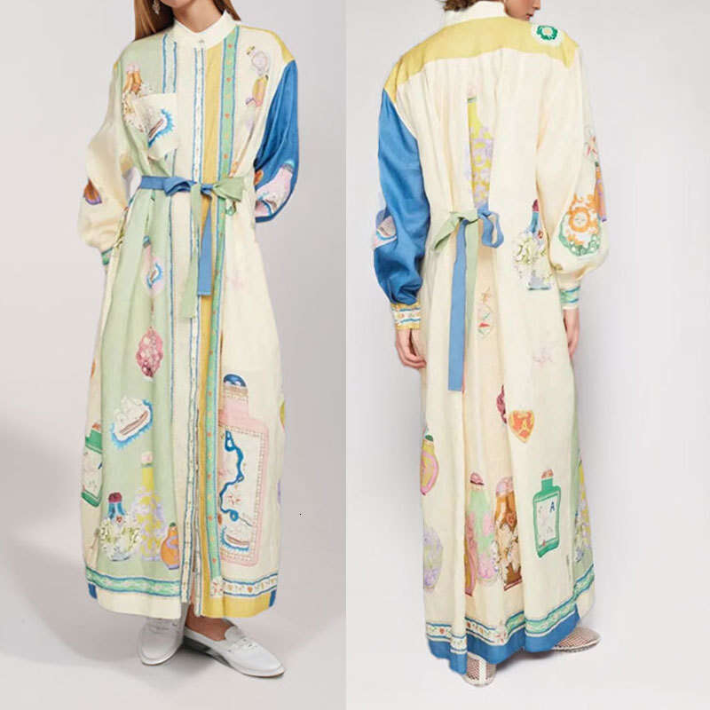 2025 New Casual And Fashionable Printed Shirt, Cardigan, Temperament Dress KLMY