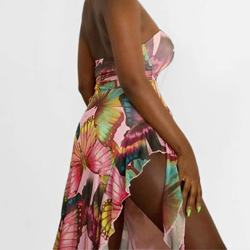 2025 Spring New Women's Clothing Elegant Skincare One Shoulder Irregular Dress KLMY