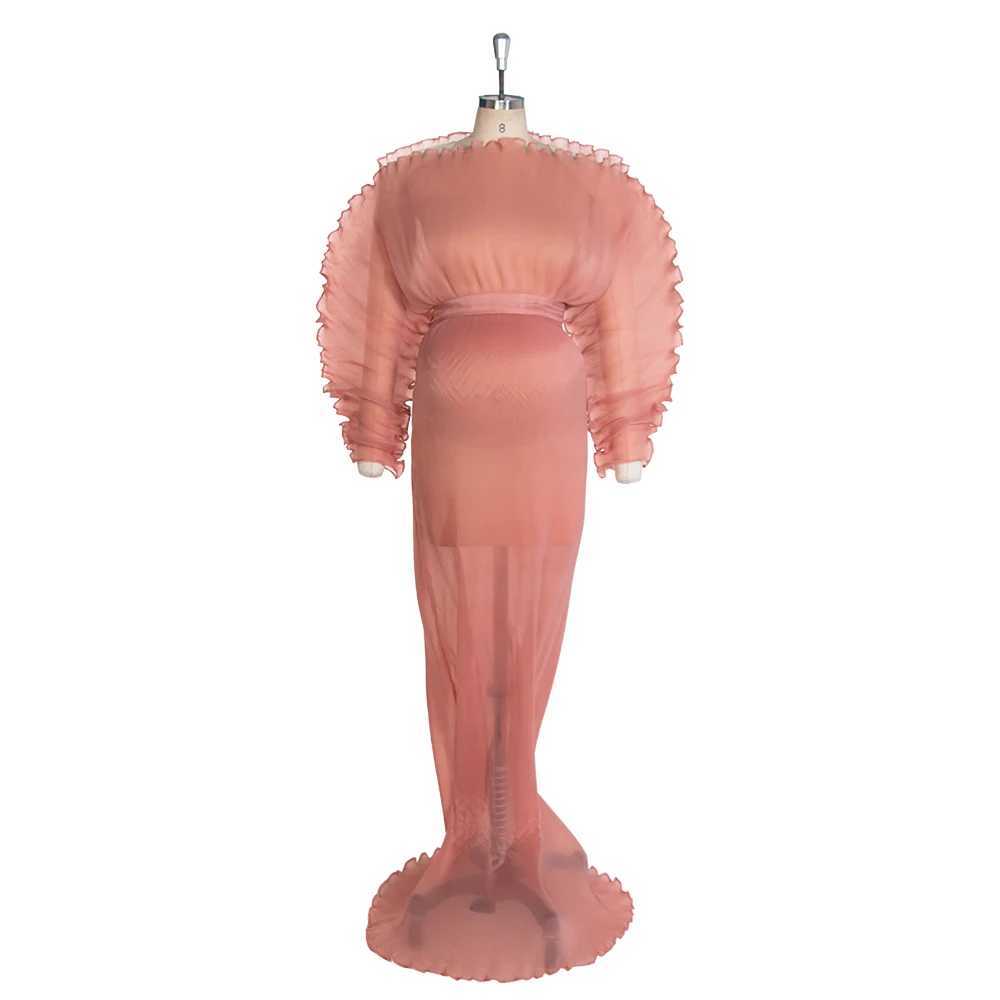 Elegant Pleated Maternity Gown Pregnancy Photoshoot Dress Photosession Outfit YW243144 X250224