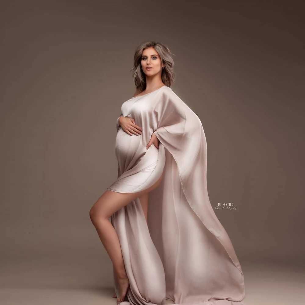 Soft Chiffon Fabric Maternity Photography Props Dress Studio Shooting Accessories Transparent Tulle Cloak Simple Modeling Fabric X250224