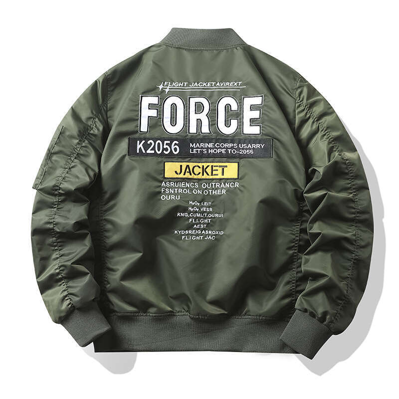 Embroidered Trendy Brand Pilot Men's Spring And Autumn Workwear Top Plus Size Motorcycle Baseball Jacket